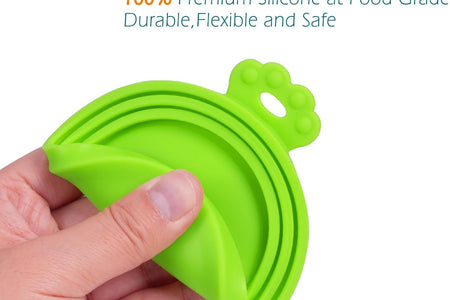 5 Pack Silicone Pet Can Cover Lids, Universal Size for Dog Cat Food, 1 Fit 3 Standard Size Can Tops, BPA Free Dishwasher Safe (Blue, Green, Orange, Pink, Yellow)